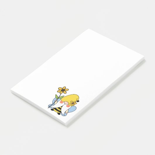 Sonnenblume Hummeln Post-it Klebezettel (angewinkelt)