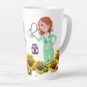 Sonnenblume Hummelnurse Latte Tasse (Rechte Ecke)