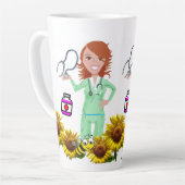 Sonnenblume Hummelnurse Latte Tasse (Linke Ecke)