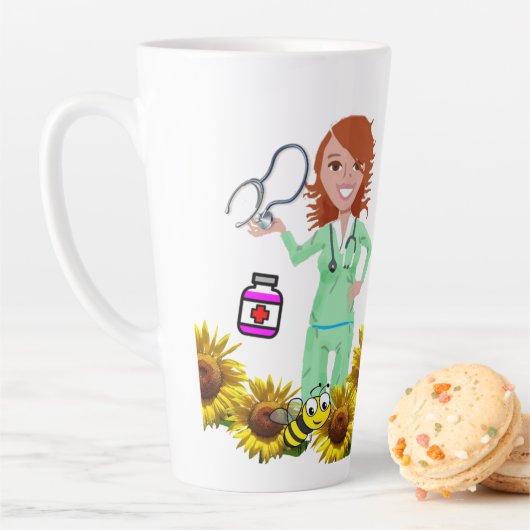 Sonnenblume Hummelnurse Latte Tasse (Beispiel)