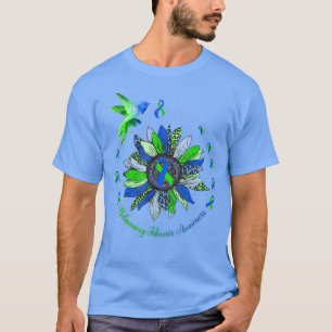 Sonnenblume Hummingbird Green Blue Ribbon Pulmonal T-Shirt