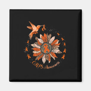 Sonnenblume Hummingbird Orange Ribbon CRPS Warrior Magnet