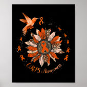 Sonnenblume Hummingbird Orange Ribbon CRPS Warrior Poster (Vorne)