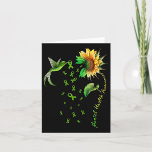 Sonnenblume Hummingbird Ribbon Mental Health Aware Karte