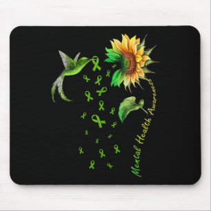 Sonnenblume Hummingbird Ribbon Mental Health Aware Mousepad