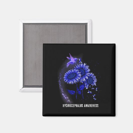 Sonnenblume Hydrocephalus Bewusstsein Magnet (Vorderseite/Rückseite)