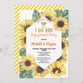 Sonnenblume I tue GRILLEN Engagement Party Einladu Einladung (Vorne/Hinten)
