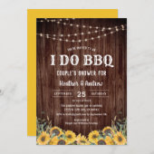 Sonnenblume Ich mache GRILLEN Dusche Verlobung Einladung (Vorne/Hinten)