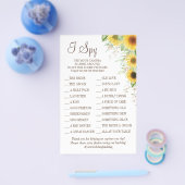 Sonnenblume Ich spioniere Hochzeitsspielkarte Flyer (Einzeln)