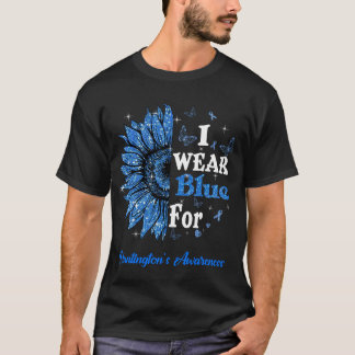 Sonnenblume Ich trage Blau für Chorea Huntington T-Shirt