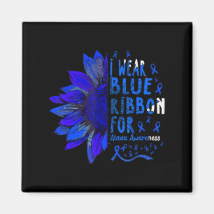 Sonnenblume Ich trage blaues Band für Ataxie Sensi Magnet