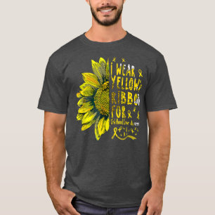 Sonnenblume Ich trage Gelbe Ribbon Kinderkrebs Aw T-Shirt