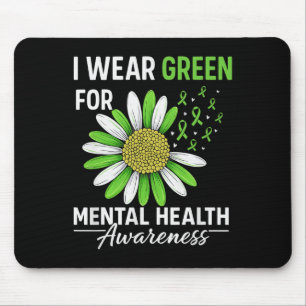 Sonnenblume Ich trage Grün für das Bewusstsein für Mousepad