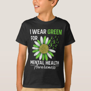 Sonnenblume Ich trage Grün für das Bewusstsein für T-Shirt