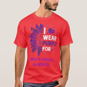Sonnenblume Ich trage Lila Gewalt aus Kohlenstoff T-Shirt
