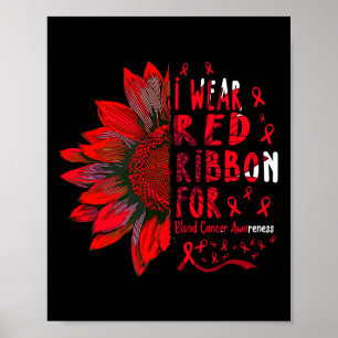 Sonnenblume Ich trage rote Schleife für das Progra Poster