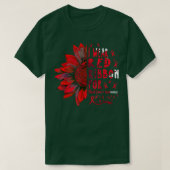 Sonnenblume Ich trage rote Schleife für das Progra T-Shirt (Design vorne)