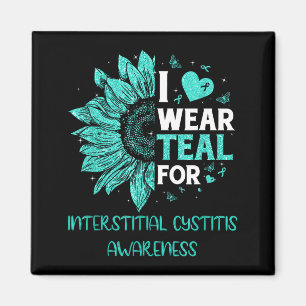 Sonnenblume ich trage teales Band interstitielle C Magnet