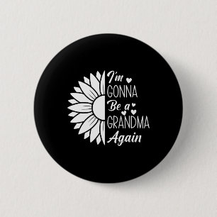 Sonnenblume Ich werde wieder Oma Mot Button