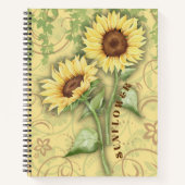 Sonnenblume II-Notebook Notizblock (Vorderseite)