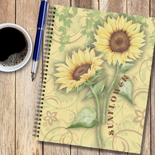 Sonnenblume II-Notebook Notizblock