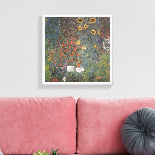 Sonnenblume im Garten Gustav Klimt Jugendstil Leinwanddruck (Insitu (Wohnzimmer))
