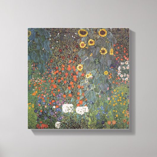 Sonnenblume im Garten Gustav Klimt Jugendstil Leinwanddruck (Vorderseite)