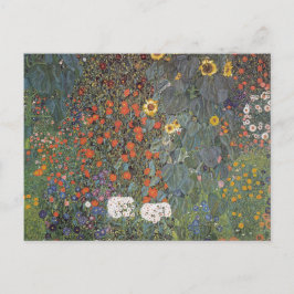 Sonnenblume im Garten Gustav Klimt Jugendstil Postkarte