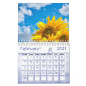 Sonnenblume im Kalender 2025 (Feb 2027)