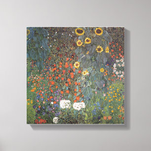 Sonnenblume im Kunst Garten Gustav Klimt nouveau Leinwanddruck