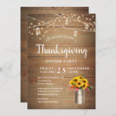 Sonnenblume im Milchbuckeln Erntedank Abendessen Einladung (Vorne/Hinten)