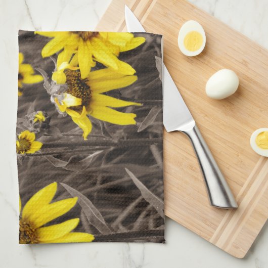 Sonnenblume im Rocky Mountain Handtuch (Viertel Falte)