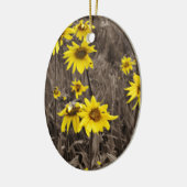 Sonnenblume im Rocky Mountain Keramik Ornament (Links)
