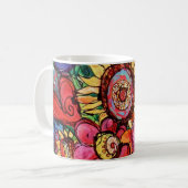 Sonnenblume im rosa Vase Kaffeetasse (Vorderseite Links)