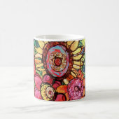 Sonnenblume im rosa Vase Kaffeetasse (Mittel)