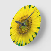 Sonnenblume im Sommer Runde Wanduhr (Winkel)