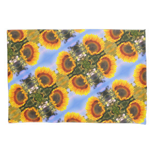 Sonnenblume im sonnenklaren Abstrakten Art Muster Kissenbezug