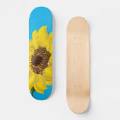 Sonnenblume im Sonnenschein Skateboard (Vorderseite)