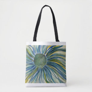 Sonnenblume in Blau Tasche