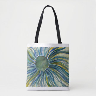 Sonnenblume in Blau Tasche