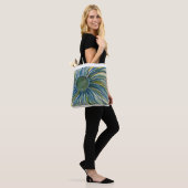 Sonnenblume in Blau Tasche (Am Model)