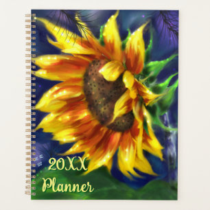 Sonnenblume in der nächtgelben blauen Blume Planer
