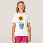 Sonnenblume in einem T - Shirt von Pot Girls (Vorne ganz)