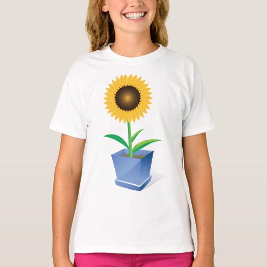 Sonnenblume in einem T - Shirt von Pot Girls (Vorderseite)