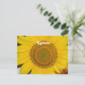 Sonnenblume in Kansas Postkarte (Stehend Vorderseite)