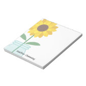 Sonnenblume in Mason Jar - Name hinzufügen Notizblock (Rotiert)