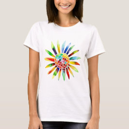 Sonnenblume in Regenbogenfarben T-Shirt