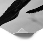 Sonnenblume in Schwarz und Weiß Poster (Ecke)