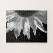 Sonnenblume in Schwarz und Weiß Puzzle (Horizontal)