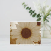 Sonnenblume in Sepia Postkarte (Stehend Vorderseite)